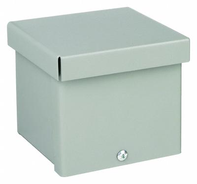 WIEGMANN Enclosure: Steel, 4 in x 4 in x 4 in, 3R, Solid Cover, Screw On, Included - Steel Enclosures with Screw-On Covers