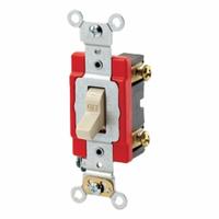 LEVITON Wall Switch: Toggle Switch, Single Pole, Maintained, Ivory, 120/277V AC, 20 A (MPN A1221-2I). Key specifications — Illuminated: No; Voltage Rating: 120/277V AC.