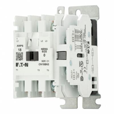 EATON Magnetic Contactor: Non-Reversing, 3 Poles, NEMA Size 0, 18 A - Non-Reversing NEMA Contactors