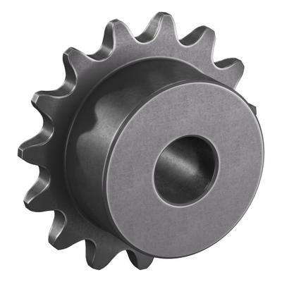 TSUBAKI Sprocket: One-Sided Hub, For Single Strands, 35, 15 Teeth, 1.804 in Pitch Dia - Size 35 Plain-Bore Roller Chain Sprockets