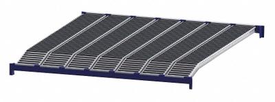 UNEX ROLLER RACK Gravity Flow Shelf: Tilt, 96 in x 96 in x 84 in, 3,000 lb Shelf Capacity - Flow Lane Shelf Levels for Boltless Flow Racks