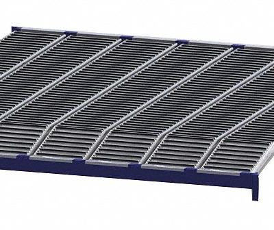UNEX ROLLER RACK Gravity Flow Shelf: Tilt - Flow Lane Shelf Levels for Boltless Flow Racks