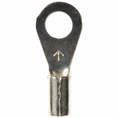3M Ring Terminal: Bare, #8 Stud Size, 16 AWG to 14 AWG Wire Sizes, 1,000 V - Non-Insulated Ring Terminals