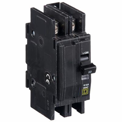 SQUARE D Miniature Circuit Breaker: 50 A, 120/240V AC, Single Phase, 10kA at 120/240V AC - QOU Series, Unit-Mount Square D Miniature Circuit Breakers
