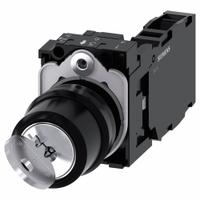 SIEMENS Selector Switch: 2 Position, 22 mm Panel Mounting Size, 1NO/1NC, Series 3SU1100 (MPN 3SU1100-4BF11-1FA0). Key specifications — Manufacturer Part Number: 3SU1100-4BF11-1FA0; Brand: SIEMENS; Switch Action: Maintained/Maintained; Contact Form: 1NO/1NC; Key Removal Position: Any Position.
