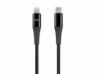 MONOPRICE USB Cable: Lightning End 1, Type C End 2, Black, 6 ft Lg, USB Cable (MPN 38391). Key specifications — End 1 Connection Type: Lightning; Color: Black; Brand: MONOPRICE; Product Type: USB Cable; End 2 Connection Type: Type C.