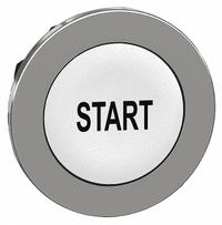 SCHNEIDER ELECTRIC Push Button Head: 30 mm Panel Size, Non-Illuminated, Metallic, Start, White (MPN ZB4FA133). Key specifications — Manufacturer Part Number: ZB4FA133; Compatible Operator Illumination: Non-Illuminated; Compatible with Series: XB4; Head Attachment Type: Screw-On; Head Material: Metal; Brand: SCHNEIDER; Legend: Start.