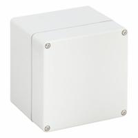 WIEGMANN Enclosure: Polycarbonate, 4 in x 4 in x 4 in, NEMA 4X, Solid Cover, Screw On (MPN HW-S120120110). Key specifications — Brand: WIEGMANN; Closure Method: Screws; Enclosure Material: Polycarbonate; Knockouts: Not Included.