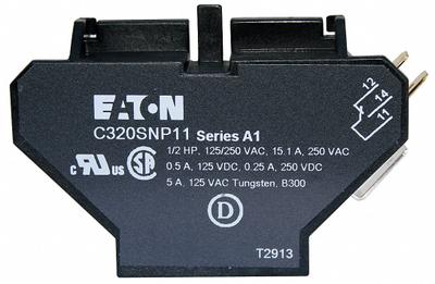 EATON Auxiliary Contact: 1NO/1NC, 10 A Max Current (AC), Side Mount, Side-Mounted - Eaton Auxiliary Contacts