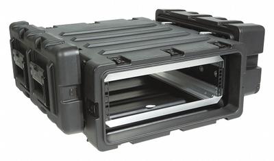 SKB Shock Rack Case: 19 in x 31 in x 12 1/4 in Inside, Black - Protective Rack-Mount Cases