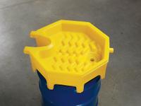 ULTRATECH Drum Funnel: No Lid, Yellow, No Flame Arrester, 28 in x 9 in, 3/4 in NPT, Polyethylene (MPN 497). Key specifications — Brand: ULTRATECH; Funnel Material: Polyethylene; For Use With: 55 gal Drums; Color: Yellow; Lid Type: No Lid; Flame Arrester Ht: No Flame Arrester; Lid Type (sublevel): No Lid.