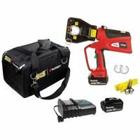 BURNDY Cordless Crimping Tool Kit: 18 V, Dieless Head, 1,000 kcmil Max Copper, Latching Head, Burndy (MPN PAT81K2U03A3). Key specifications — attr532196: Yes; attr557685: 8 AWG; attr557684: 8 AWG; attr557683: 1,000 kcmil; attr557682: 750 kcmil; attr532165: Makita 18V LXT; attr533563: Burndy; attr532179: (2) Batteries.