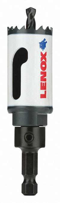 LENOX Hole Saw: 1 1/8 in Saw Dia., 4/5 Teeth per Inch, 1 7/8 in Max. Cutting Dp, Bi-Metal (MPN 1772483). Key specifications — attr1098070: 4/5; attr1098087: LENOX.