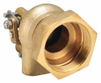 BOB Float Valve: For Water Media, Angle Valve Body, Float Valve Body, Horizontal Piping, Brass, FNPT (MPN R605T-1-1/2). Key specifications — Mounting: Horizontal Piping; Arm Adjustability: Adjustable; Connection Gender - Side 1: Female; Brand: BOB; Connection Type - Side 1: NPT; Flow Rate: 112 gpm @ 35 psi; For Media: Water; Rod Thread: 3/8"-16.