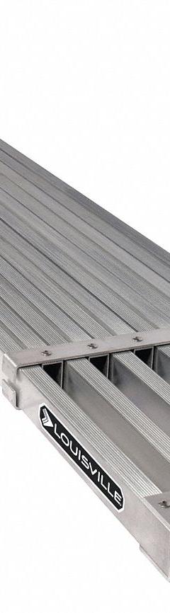 LOUISVILLE Scaffolding Plank: Aluminum, Aluminum, 9 ft Overall Lg - Max, 14 in Overall Wd (MPN LP-2921-09A). Key specifications — Frame Material: Aluminum; Brand: LOUISVILLE.