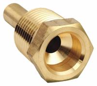 WINTERS Threaded Thermowell: Brass, For 9/32 in Stem Lg, 1 39/64 in Insertion Lg, 710 psi (MPN TSW65LF). Key specifications — attr1275131: 400°F/204°C; attr1275136: WINTERS; attr1275129: 710 psi.