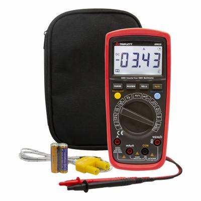 TRIPLETT Digital Multimeter: TRMS, CAT III 600V, 600 V Max AC Volt Measurement - Standard Feature Multimeters