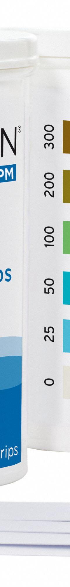 HYDRION Chlorine Test Strips: Free Chlorine, 0 to 300 ppm Free Chlorine, Strip, 600 Tests (MPN CH-300). Key specifications — Test Form: Strip; Brand: HYDRION; Parameter Measurements Included: 0 to 300 ppm Free Chlorine.