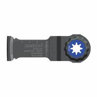 METABO Oscillating Tool Blade: 1 1/4 in Blade Wd, 2 in Overall Lg, Plunge Cutting, High Carbon Steel (MPN 626947000). Key specifications — attr1097473: Fiberboard; attr1097476: METABO; attr1097456: Plunge Cutting.