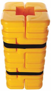 SENTRY Column Protector: 12 in, 8 in, 12 in, 8 in, I-Beam/Round/Square, 42 in Overall Ht, HDPE (MPN CS-FIT-M-Y). Key specifications — Color: Yellow; Maximum Compatible Column Length: 12 in; Minimum Compatible Column Length: 8 in; Brand: SENTRY; Material: HDPE.