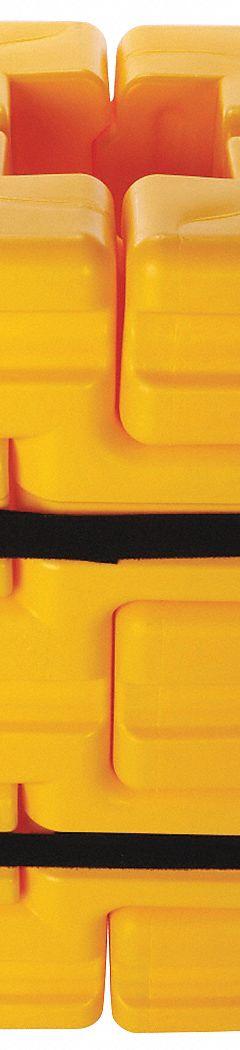 SENTRY Column Protector: 12 in, 8 in, 12 in, 8 in, I-Beam/Round/Square, 42 in Overall Ht, HDPE (MPN CS-FIT-M-Y). Key specifications — Color: Yellow; Maximum Compatible Column Length: 12 in; Minimum Compatible Column Length: 8 in; Brand: SENTRY; Material: HDPE.