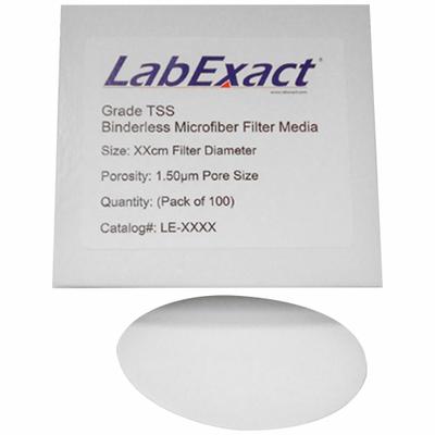 LABEXACT Glass Microfiber Filter: TSS, 2.5 cm Dia, 0.43 mm Thick - TSS Grade Glass Fiber Filters