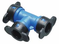 HYDRORAIN Tee: 1/2" Tube, ABS Plastic, 80 psi Max Working Pressure, 2.75 in Wd, 1 in Ht (MPN 37977). Key specifications — Connection: 1/2" Tube; Material: ABS Plastic; Product Type: Tee.
