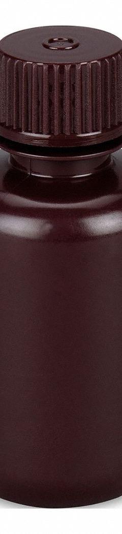 GLOBE SCIENTIFIC Storage Bottle: HDPE, 2.02 fl oz, 60 mL, Amber, 20 mm Screw Closure Size, Unlined (MPN 7560060AMBKS). Key specifications — Body Color: Amber; Closure Attached: Packaged Separately; Brand: GLOBE SCIENTIFIC; Pre-Cleaned: None; Closure Included: Yes.