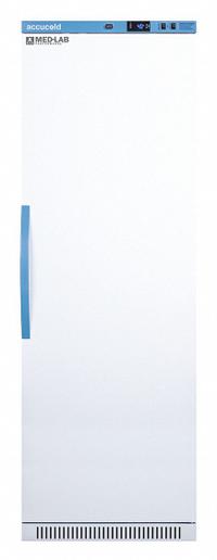 ACCUCOLD Lab Refrigerator: 15 cu ft, Upright, 2°C to 10°C, 24 3/8 in Overall Dp, 6 ft Overall Ht (MPN ARS15ML). Key specifications — Door Opening Style: Right; Color: White; Alarm Type: Temperature; Manufacturer Part Number: ARS15ML; Brand: ACCUCOLD; Product Type: Lab Refrigerator; Door Type: Swing Solid; Refrigerant Type: R-600a.