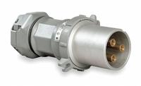 HUBBELL Pin and Sleeve Plug: Gray, 250V DC/600V AC, Three Phase, 200 A, 3 Pole, 3 Wire (MPN VP203512). Key specifications — Brand: HUBBELL.