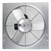 Exhaust Fan: Direct Drive, 16 in Blade, 1/4 hp, 2,883 cfm, 115/230V AC, 1 ph, Totally Enclosed (MPN 10D964). Key specifications — Frame Finish: Galvanized; Assembled: Assembled; Brand: DAYTON; Nameplate Voltage: 115/230V AC; Frame Material: Steel; Guard Type: Intake; Method of Construction: Stamped; Motor Insulation: Class B.