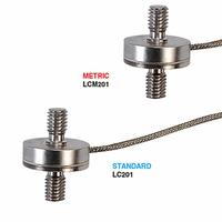 OMEGA Sub Mini Compression Load Cell: 25 lbf Load Cell Capacity, Compression/Tension, 5 ft Cable Lg (MPN LC201-25). Key specifications — attr1360040: ±1.000%; attr1360066: Tension; attr1360060: OMEGA; attr1360068: ± 1.000%.
