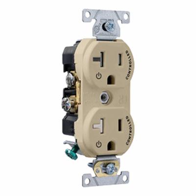 LEVITON Duplex Receptacle Outlet: Duplex, 5-20, Ivory, 125V AC, 20 A - General Purpose Receptacles