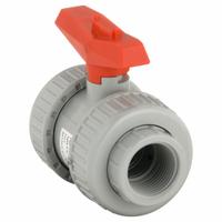 GF PIPING SYSTEMS Manual Two-Way Ball Valve: 1 in Size, CPVC, Straight, Socket x FNPT, Two-Piece (MPN 163375004). Key specifications — Brand: GF PIPING SYSTEMS; Handle: Lever.