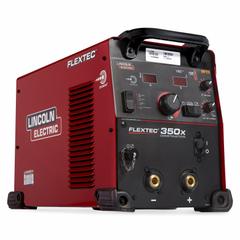 LINCOLN ELECTRIC Multiprocess Welder: Flextec 350X, DC, Power Source Only (MPN K4271-2). Key specifications — Maximum Amperage (Stick): 425 A; Maximum Amperage (TIG): 425 A; Input Voltage (Nominal) (Merch - Table Column, Filters): 575V.