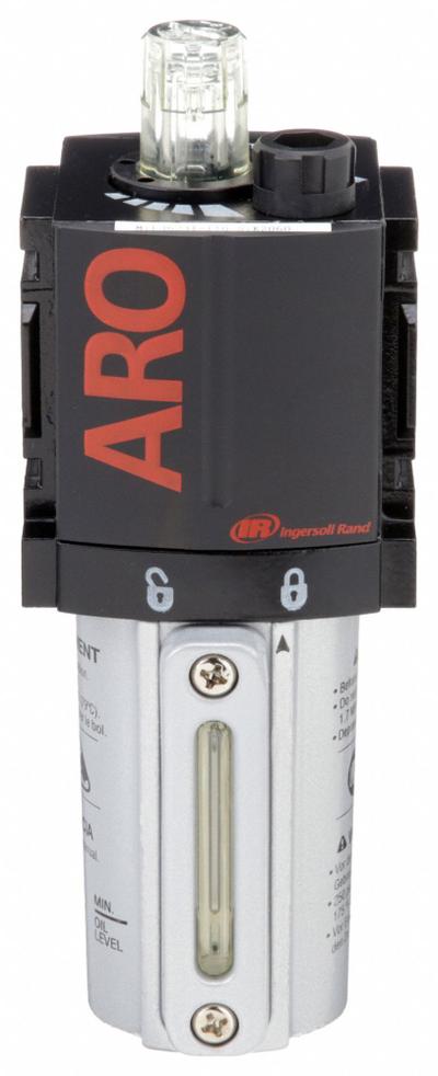 ARO Compressed Air Lubricator: Mist, 3/8 in NPT, 105 cfm, 250 psi Max Op Pressure - ARO FRL Air Lubricators