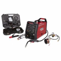 LINCOLN ELECTRIC Multiprocess Welder: Power MIG 215 MPi, DC, MIG/Stick/Aluminum Pack (MPN K4877-1). Key specifications — Maximum Amperage (Stick): 175 A; Maximum Amperage (TIG): 175 A; Input Voltage (Nominal) (Merch - Table Column, Filters): 120V.