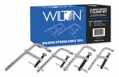 WILTON Bar Clamp Set: Light Duty/Medium Duty, Sliding T Handle, 4 in_8 in_12 in Jaw Opening - Max, F (MPN 11116). Key specifications — attr668287: Bar Slide; attr668283: Swivel; attr663925: WILTON.