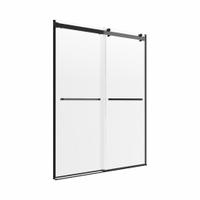 FOREMOST Tub and Shower Door: 55 in Min. Door Wd, 59 in Max. Door Wd, 63 in Overall Ht, Frameless (MPN LGDR6063-CL-MB). Key specifications — Brand: FOREMOST; Door Frame Finish: Matte Black.