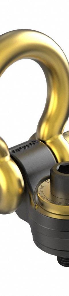 JERGENS Hoist Ring: Pivot/Swivel, Black Oxide-Coated Steel, M24, Max. 6,500 lb, Die-Flipping/Lifting (MPN 47924). Key specifications — Brand: JERGENS; Thread Size: M24; Operation: Lifting.