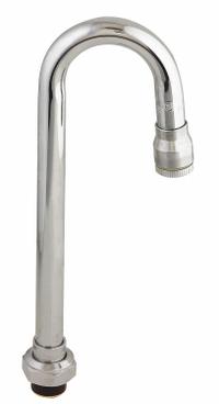 T&S BRASS Spout: Spout, Gooseneck, Swivel Spout, Brass, Chrome, 26.3 gpm Flow Rate, Laminar, Nozzle (MPN 132X). Key specifications — Includes: Nozzle; Product Type: Spout; Spout Style: Swivel; Body Material: Brass; Brand: T&S BRASS.