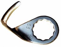 FEIN Oscillating Scraper Blade: 1 1/2 in Blade Wd, 2 7/16 in Blade Lg, Hooked, Steel, 2 Pieces, 2 PK (MPN 63903079012). Key specifications — attr1097478: Steel; attr1097483: Hooked; attr1097499: FEIN.