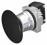 SIEMENS Mushroom Head Push Button: Non-Illuminated, Mushroom Head Profile, Non-Metallic, 30 mm (MPN 52PM9V1A). Key specifications — Brand: SIEMENS; Action: Momentary; Series: Class 52; Terminal Connection: Pressure Plate; Push Button Material Type: Non-Metallic.