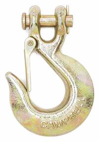 CAMPBELL Slip Hook: 4,700 lb Working Load Limit, 70 Hook Grade, Carbon Steel, Clevis, Latch, Gold (MPN T9504415). Key specifications — Brand: CAMPBELL.