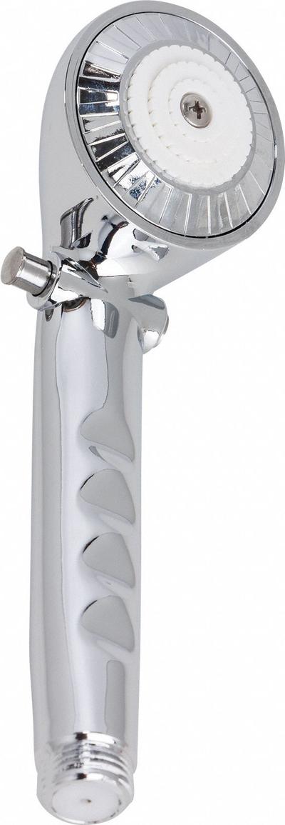 CHICAGO FAUCETS Handheld Showerhead: Plastic, Chrome, 2.5 gpm Flow Rate - Handheld Showerheads