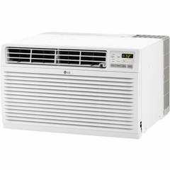 LG Through-the-Wall Air Conditioner: 400 sq ft – 530 sq ft, 115V AC, 11,800 BtuH, 5-15P, Fixed (MPN LT12124CNR). Key specifications — Brand: LG; Voltage: 115V AC; CEER Rating: 10.5; NEMA Plug Configuration: 5-15P; Special Features_Broad: Remote Control.