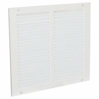 Return Air Grille: Louvered Grille, White, Powder Coated, Steel, 13 3/4 in H, 13 3/4 in W, 1/4 in D (MPN 4JRR8). Key specifications — Mounting Location: Ceiling; Brand: APPROVED VENDOR; Fire Rating: Not Fire Rated.