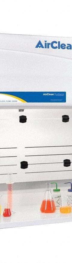 AIRCLEAN SYSTEMS Ductless Fume Hood: Endeavour, 48 in Overall Wd, 54 in Overall Ht, 30 in Overall Dp (MPN ACPT4000). Key specifications — Assembly: Fully Assembled; Brand: AIRCLEAN SYSTEMS; Base/Stand Included: Yes; Blower Included: Yes; Work Surface Included: Yes.