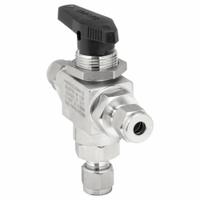 HAM-LET Manual Three-Way Ball Valve: 6 mm, 316 Stainless Steel, L Flow, Full Port Ball Port, Lever (MPN H-6800-SS-L-6MM-PST). Key specifications — Brand: HAM-LET; Handle: Lever.