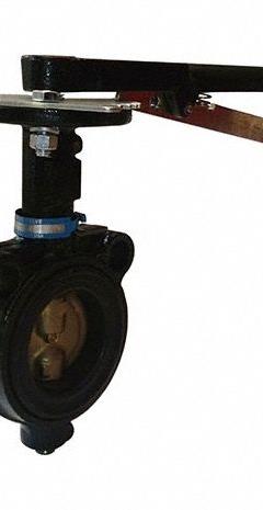 MILWAUKEE VALVE Butterfly Valve: 8 in Pipe Size, Concentric, 200 psi Max. Pressure (CWP), Wafer, 10 (MPN MW222B 8). Key specifications — Brand: MILWAUKEE VALVE; Handle Type: Lever; Disc Material: Ductile Iron.